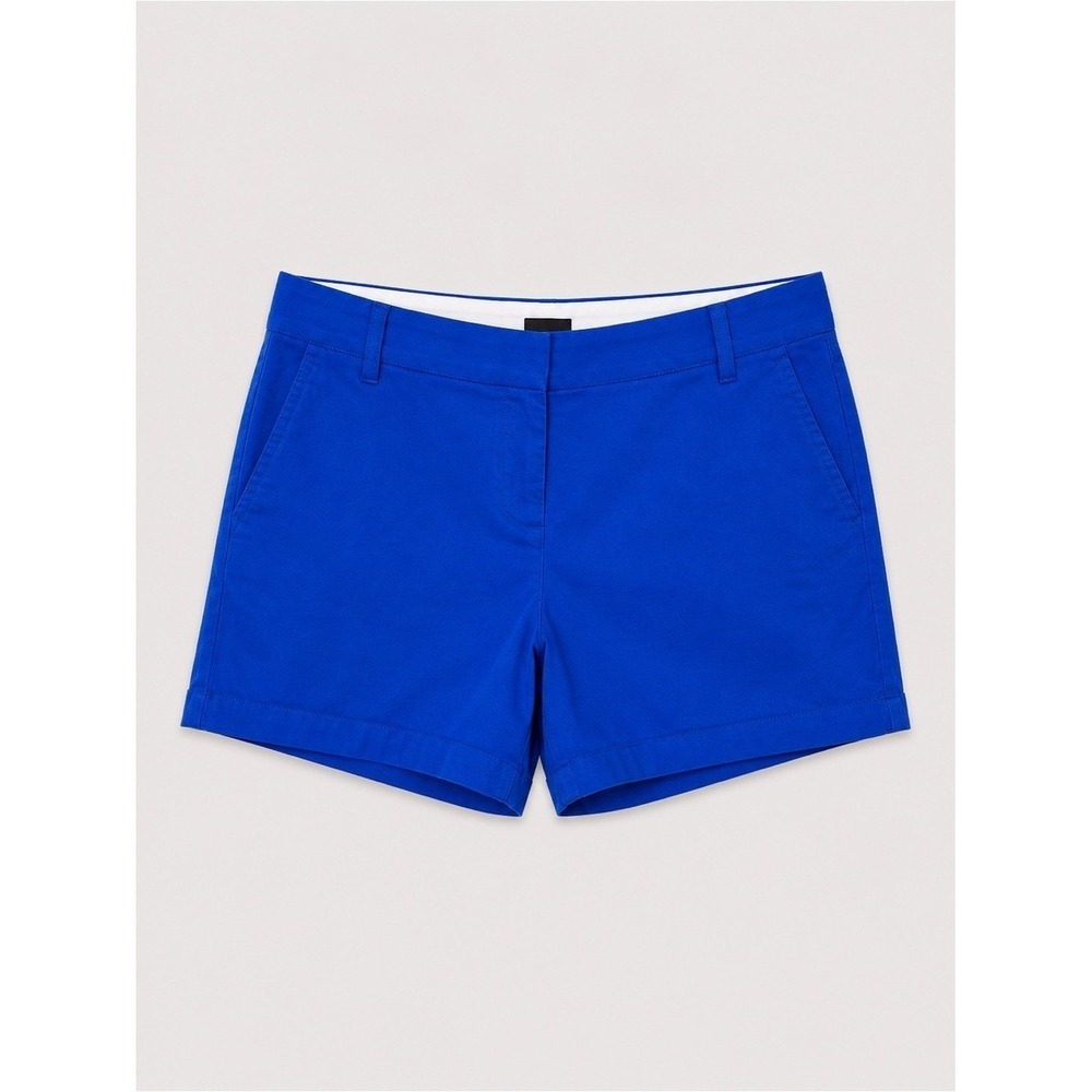J Crew Womens Midi Shorts Size 14 Preppy Classic Cobalt Blue Coastal Euro Summer